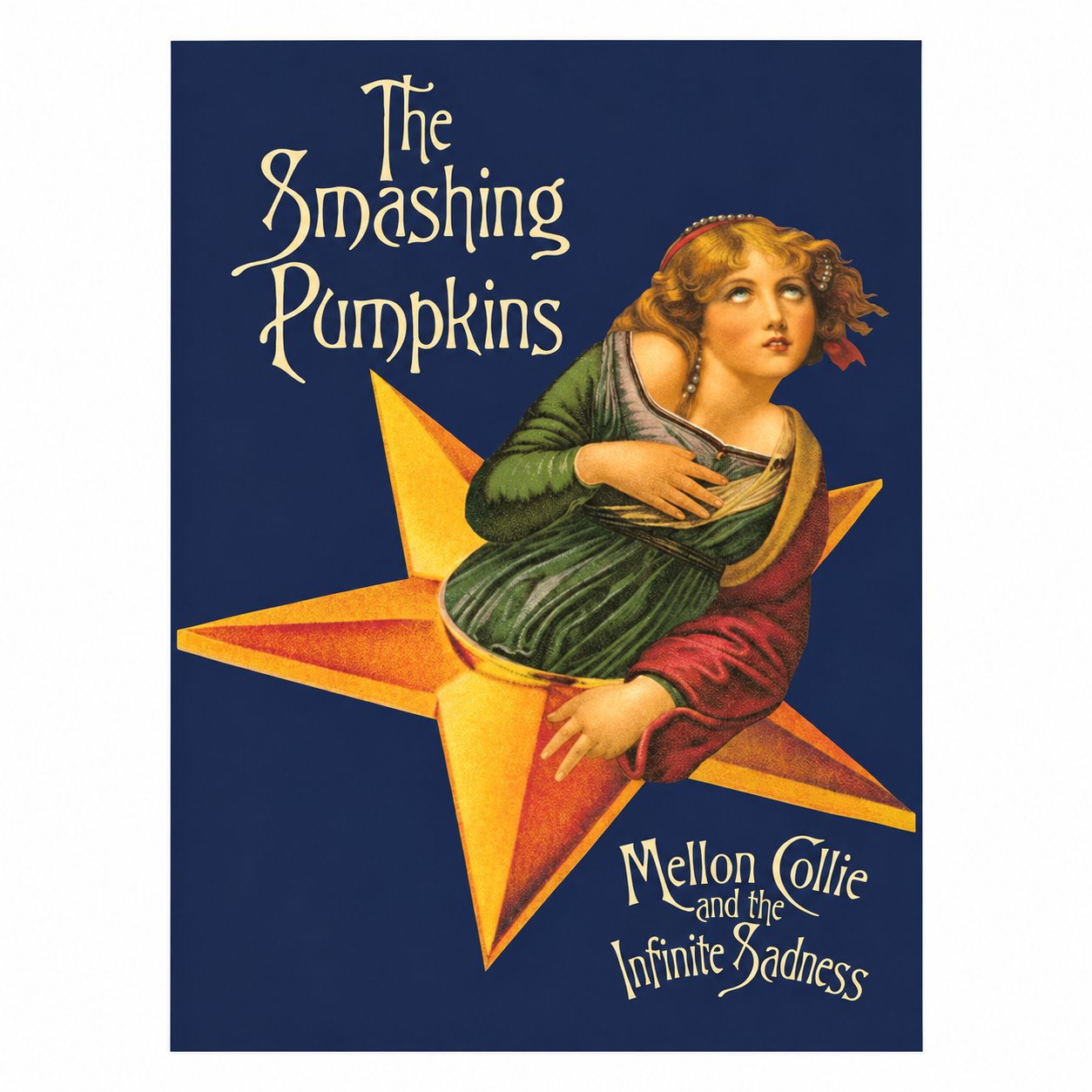 Deep Indigo Matte PVC Smashing Pumpkins Mellon Collie Star Girl Art Print Poster