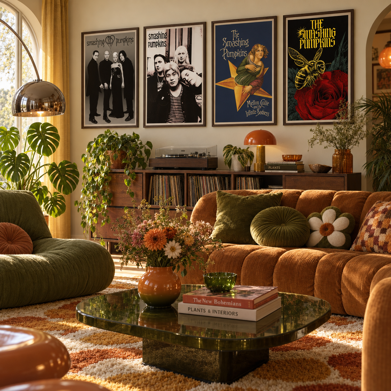 Smashing pumpkins posters retro lounge gallery wall